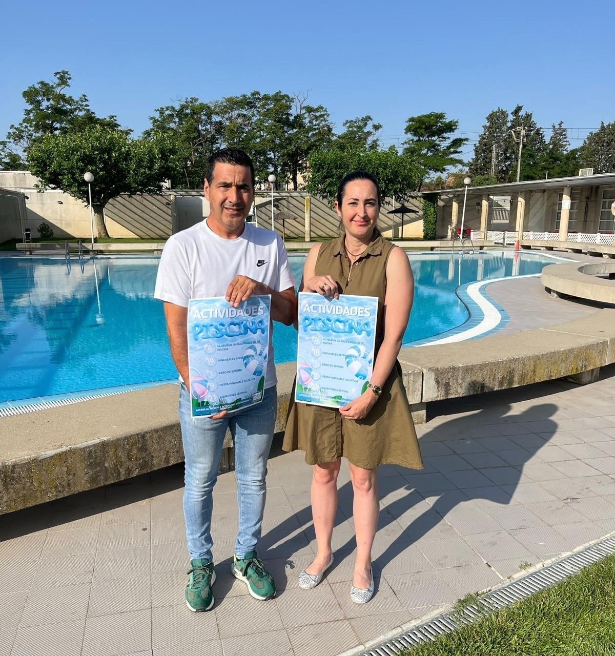 Rafa Nadal y Beatriz Oliván. Foto: Ayto, de Binéfar