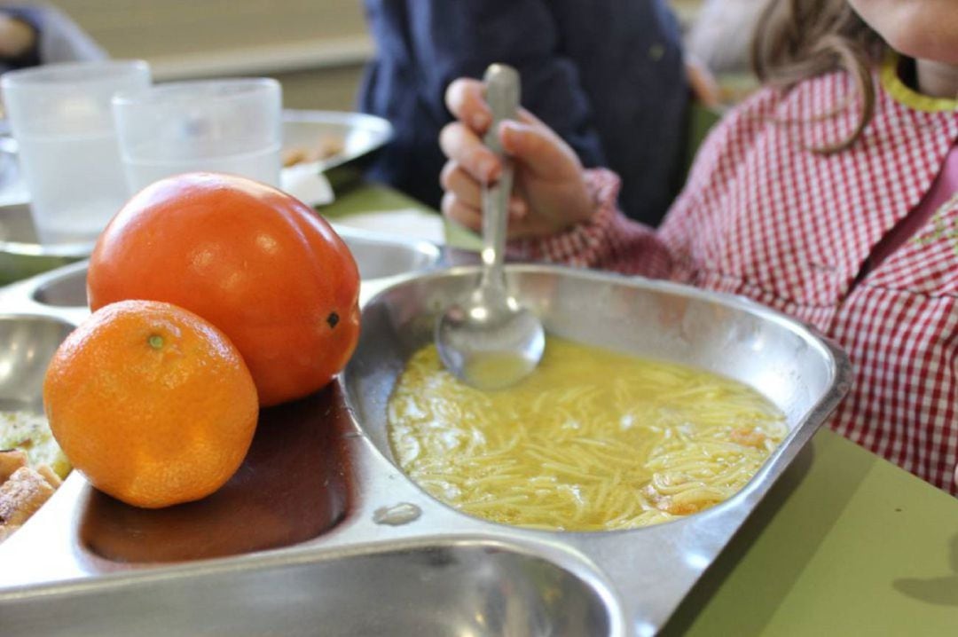 Reparto de comida a niños con beca de comedor en Palencia