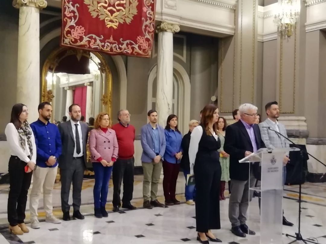 El alcalde de València en la rueda de prensa posterior a la junta de gobierno local extraordinaria sobre la cancelación de las Fallas