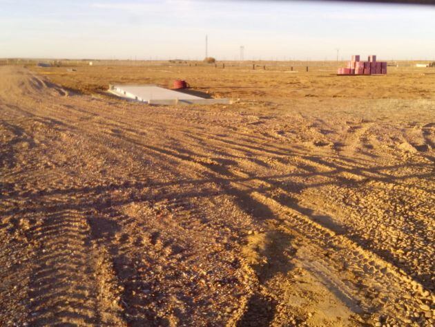 Obras paralizadas de la macrogranja de Cerecinos de Campos