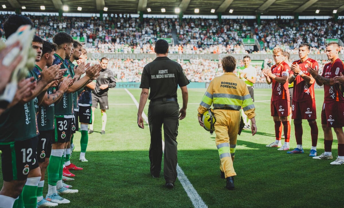 El Racing se involucró en la lucha contra los incendios forestales.