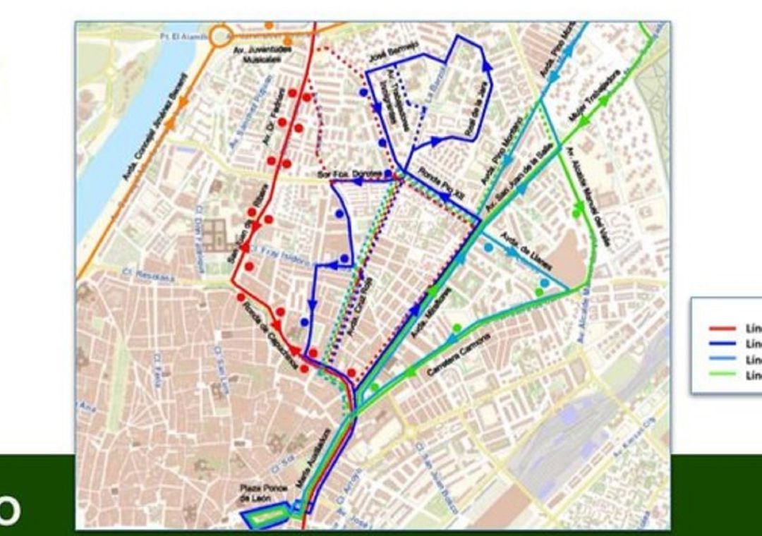 El Ayuntamiento de Sevilla deja en sentido único hacia el centro la Carretera de Carmona y doble sentido en la ronda de Pío XII