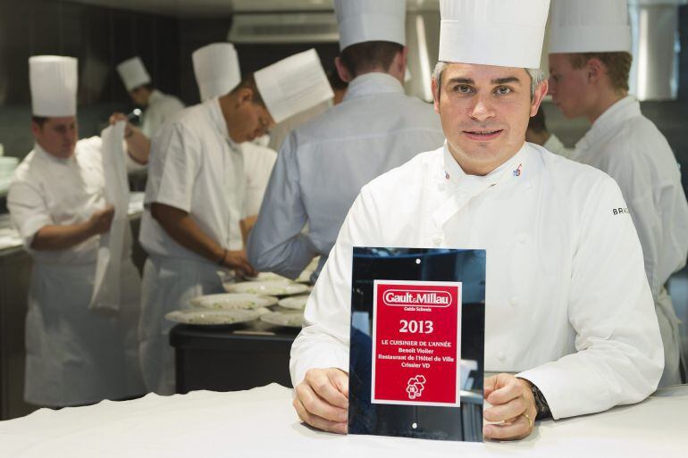 Benoit Violier, en la cocina del restaurante Hotel de Ville Crissier, in Crissier, Switzerland, en octubre de 2012.