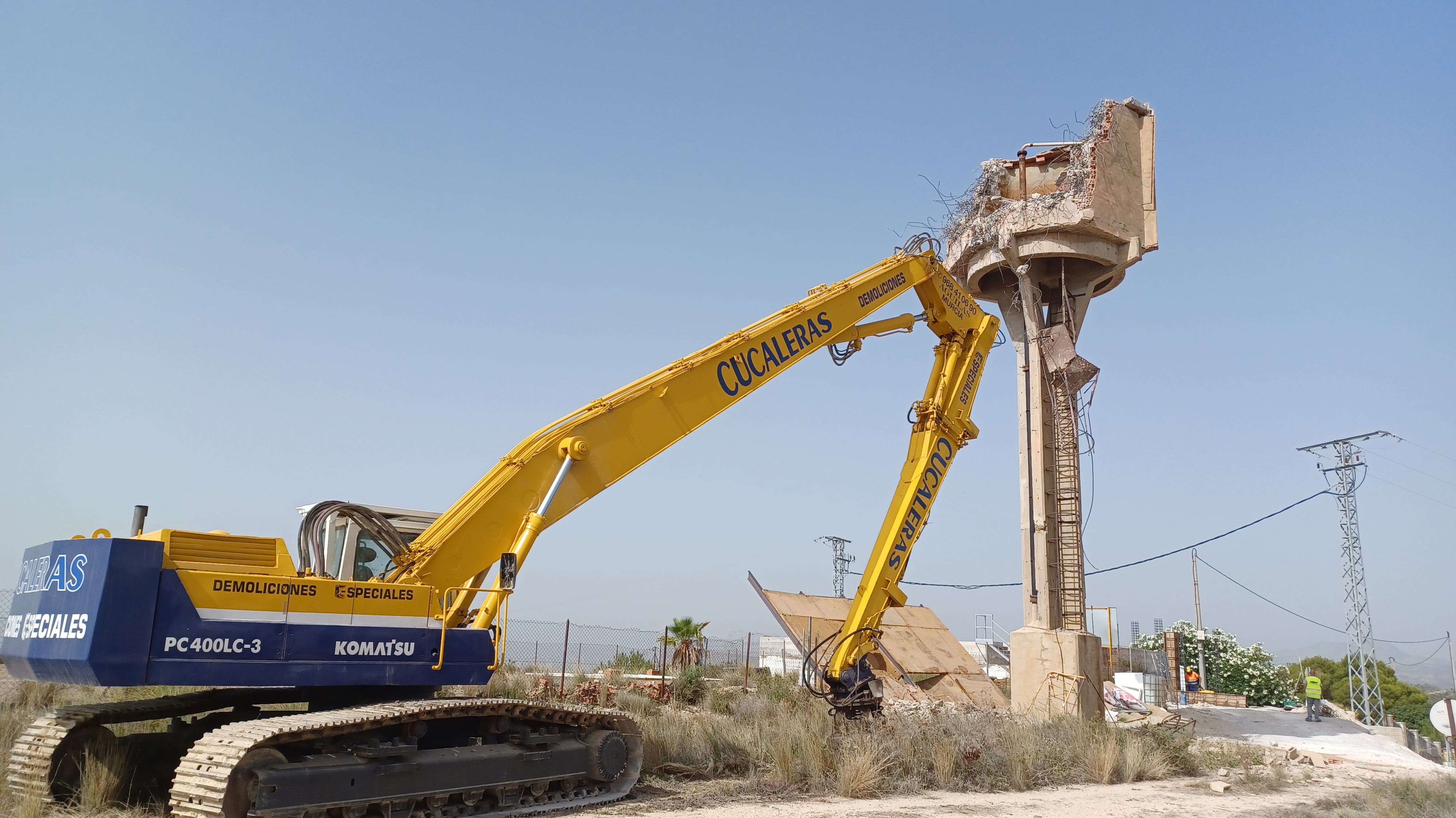 Demolición del depósito elevado de agua en Bonavista