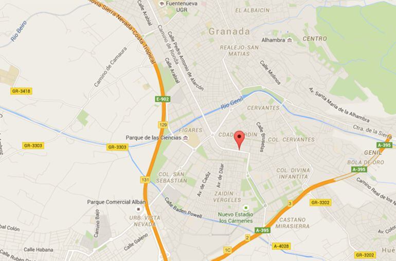 Avenida de América, en el barrio del Zaidín en Granada