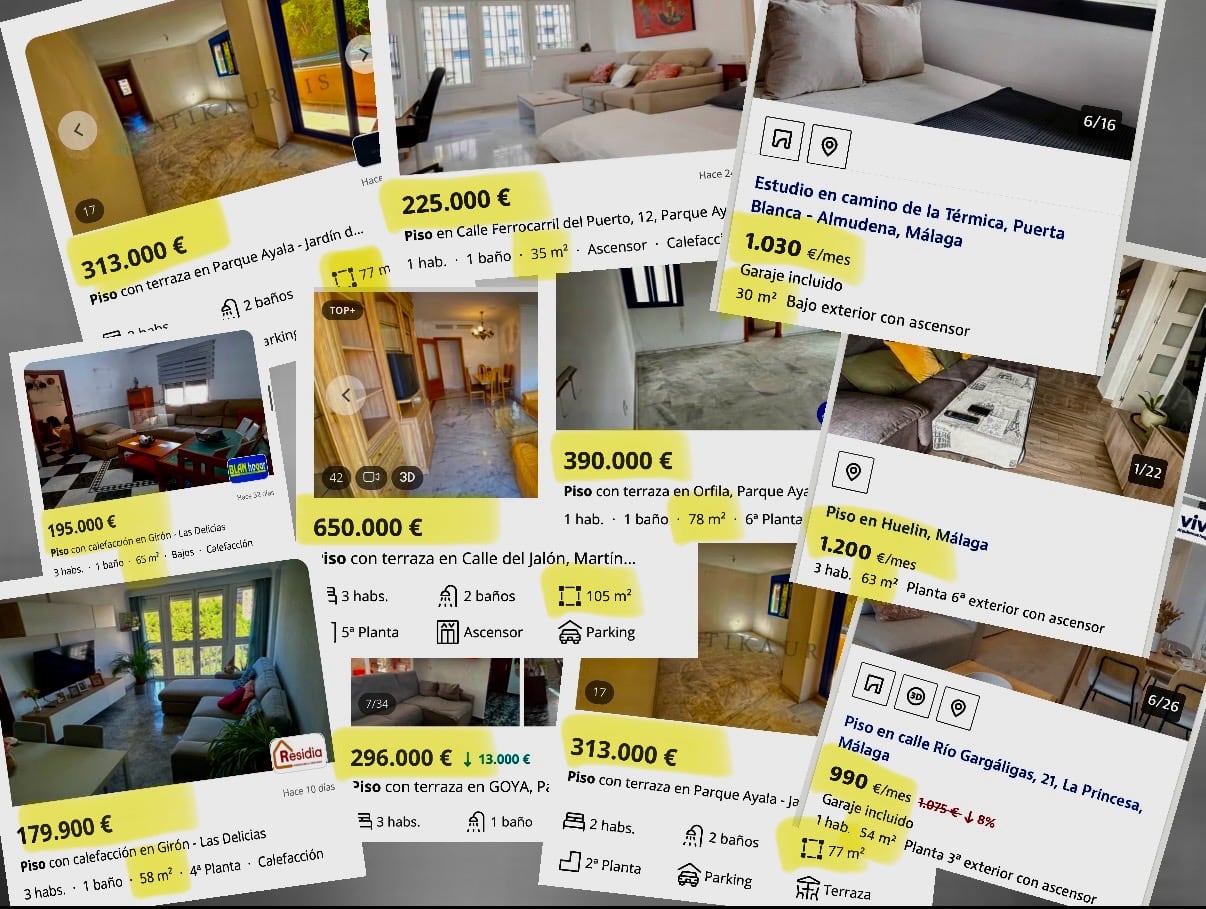 Anuncios en portales inmobiliarios como Fotocasa. es e Idealista.com