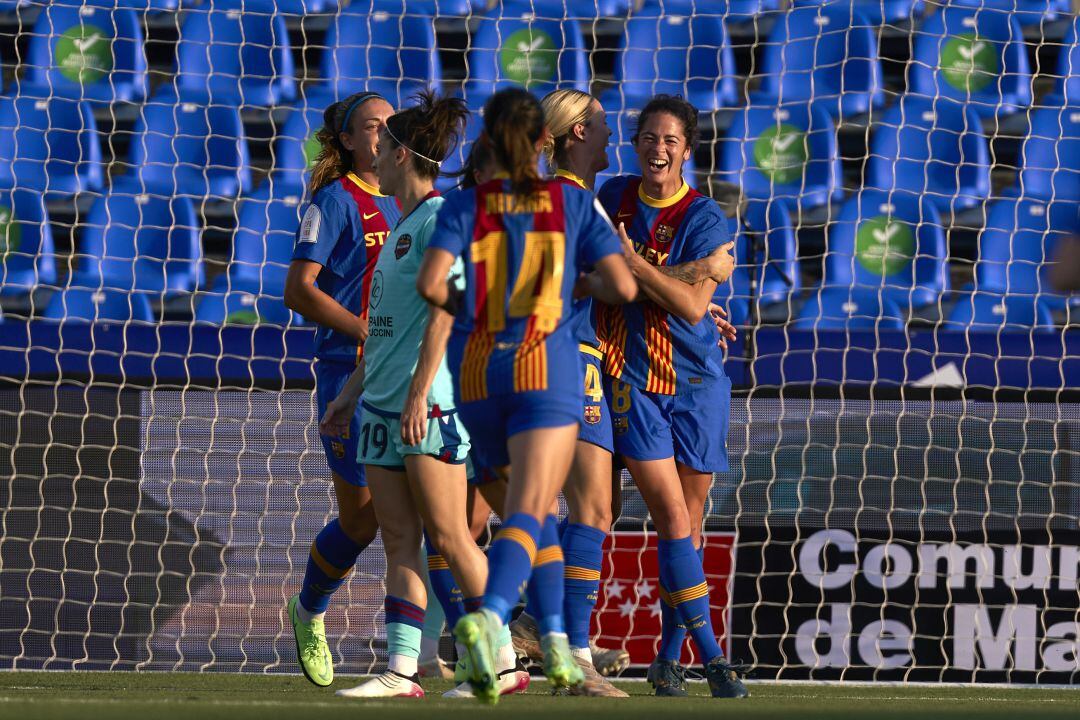 Celebración del FC Barcelona en la final de la Copa de la Reina