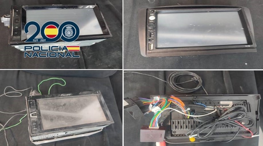 Parte del material recuperado por la Policía Nacional