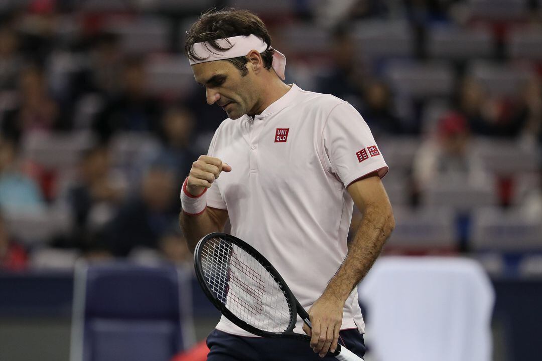 Roger Federer, en su partido ante Medvédev.