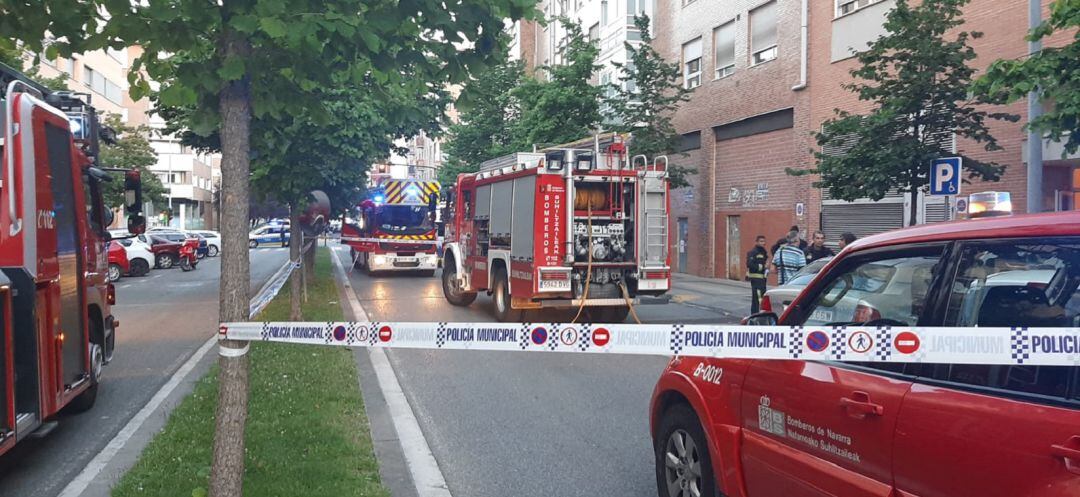 Encontrado un cadáver en un piso afectado por un incendio en Pamplona