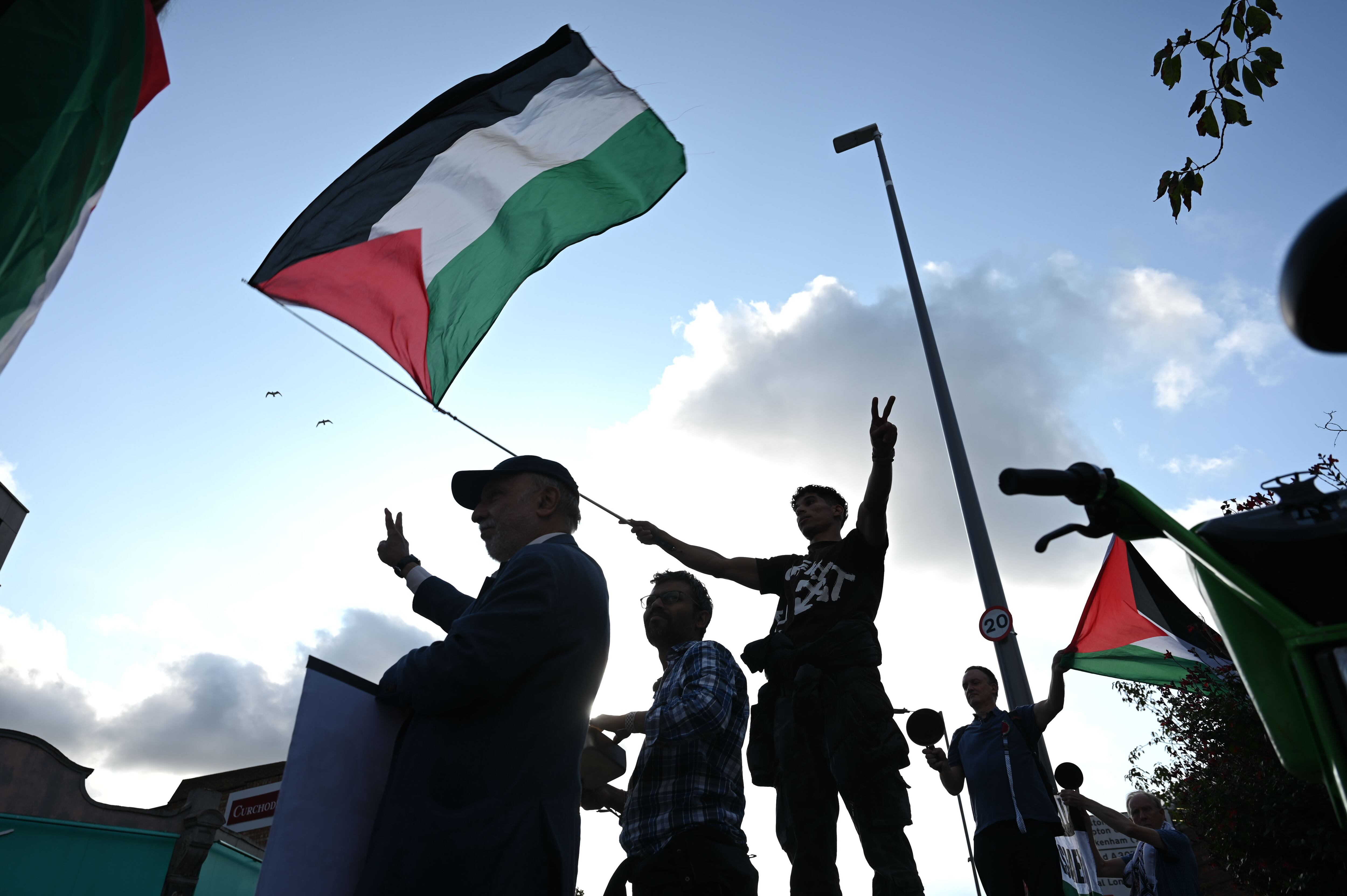 Manifestantes pro-palestinos el pasado mes de agosto en Londres