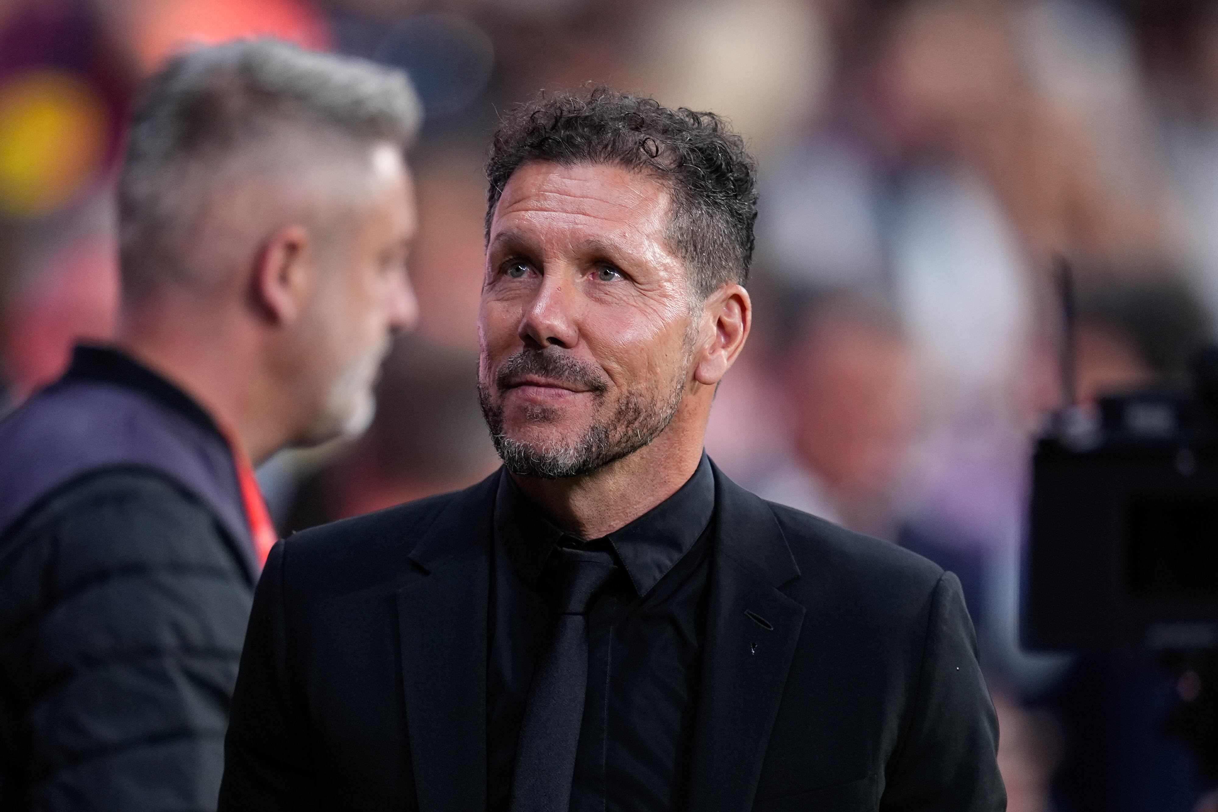Diego Pablo Simeone, durante el partido de Champions entre FC Barcelona y Atlético de Madrid
