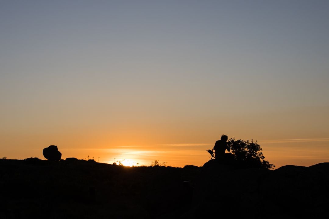 Solsticio de verano desde Ulaca el pasado 20 de junio durante el acto organizado por Terra Levis con el músico Silberius de Ura