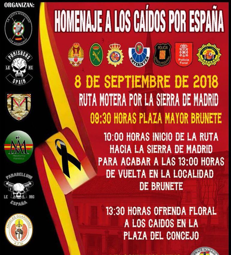 Cartel de la ruta motera de Brunete