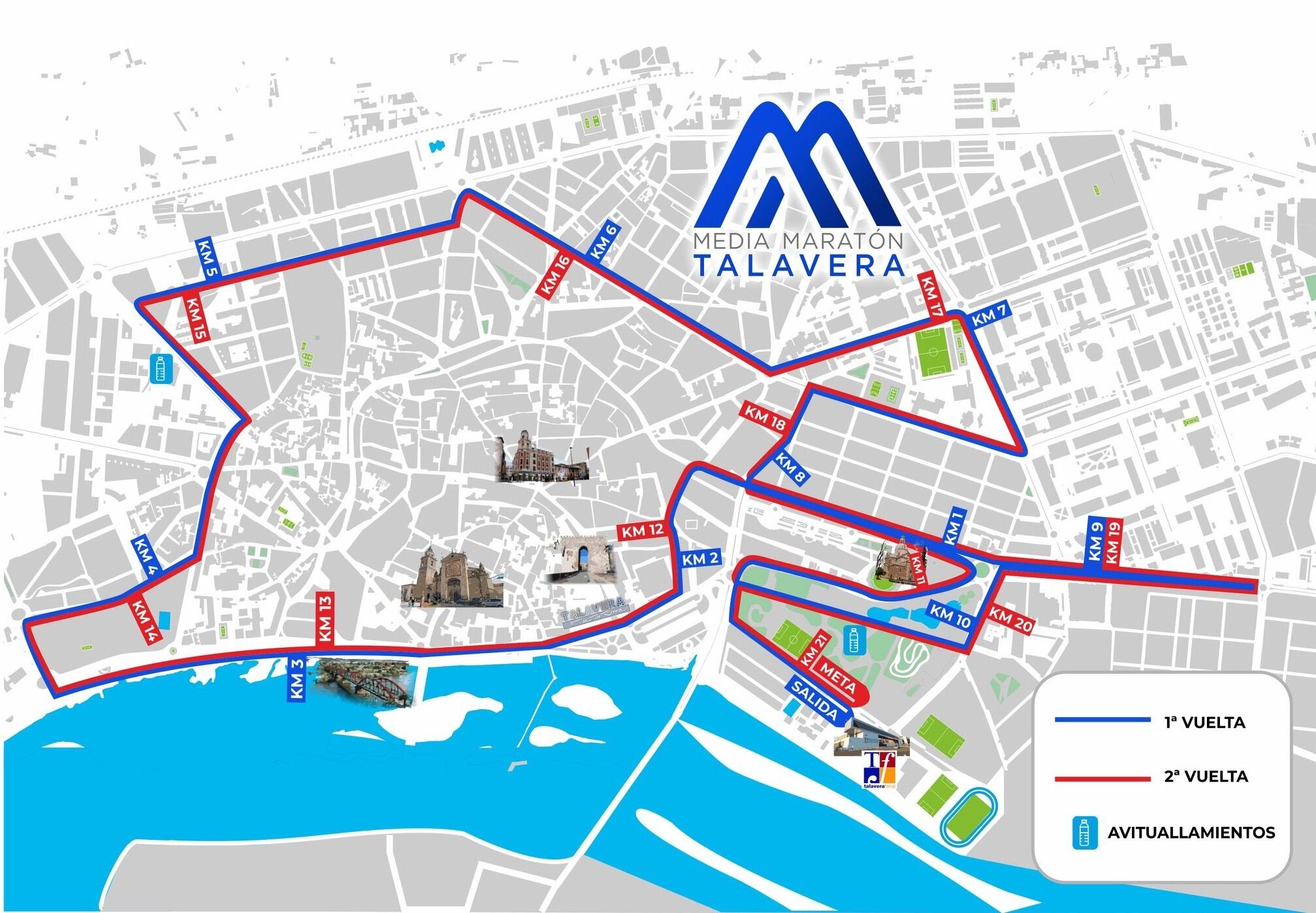 Recorrido de la Media Maratón &#039;Ciudad de Talavera&#039; 2025
