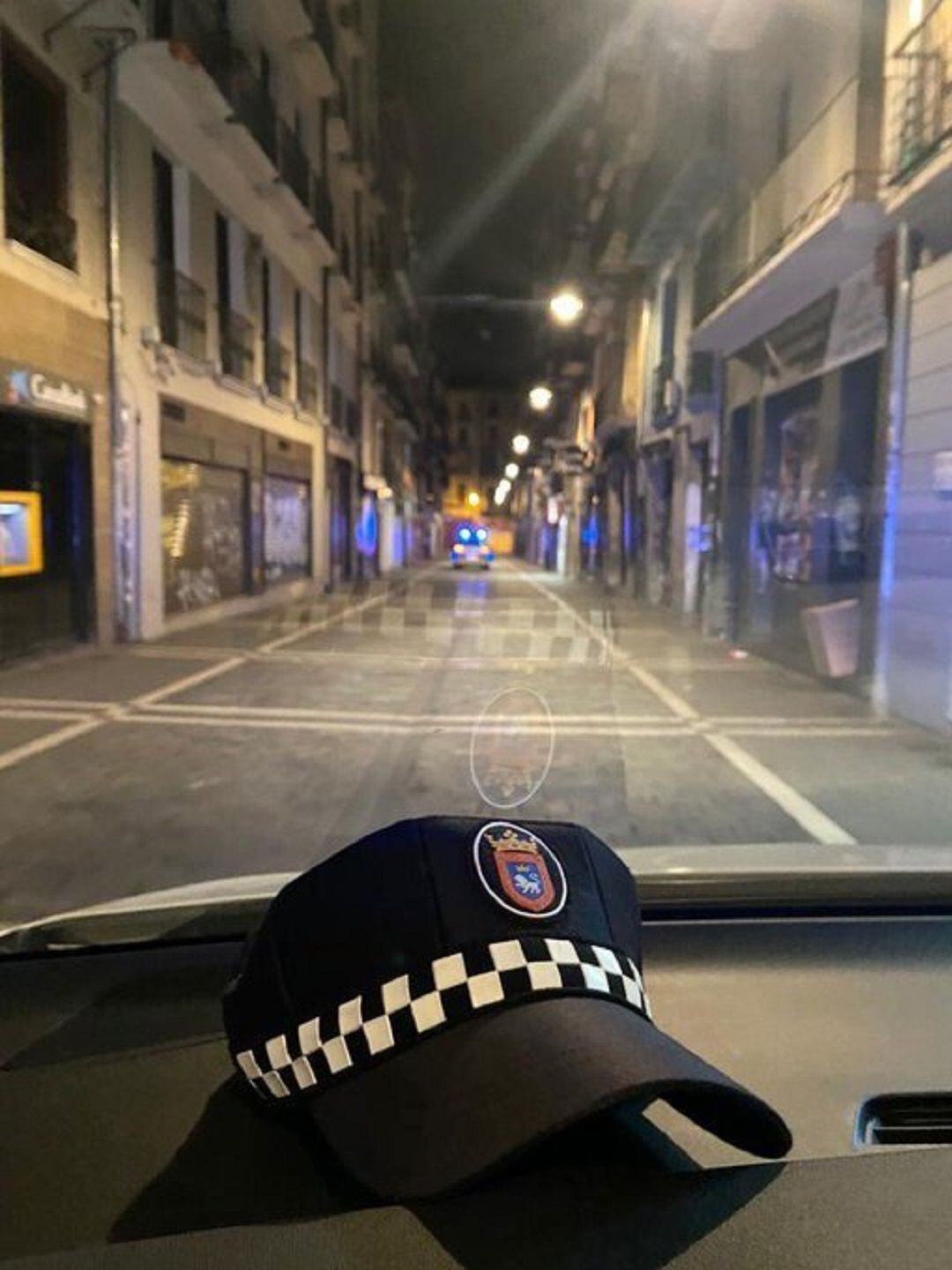 Policía Municipal en las calles de Pamplona