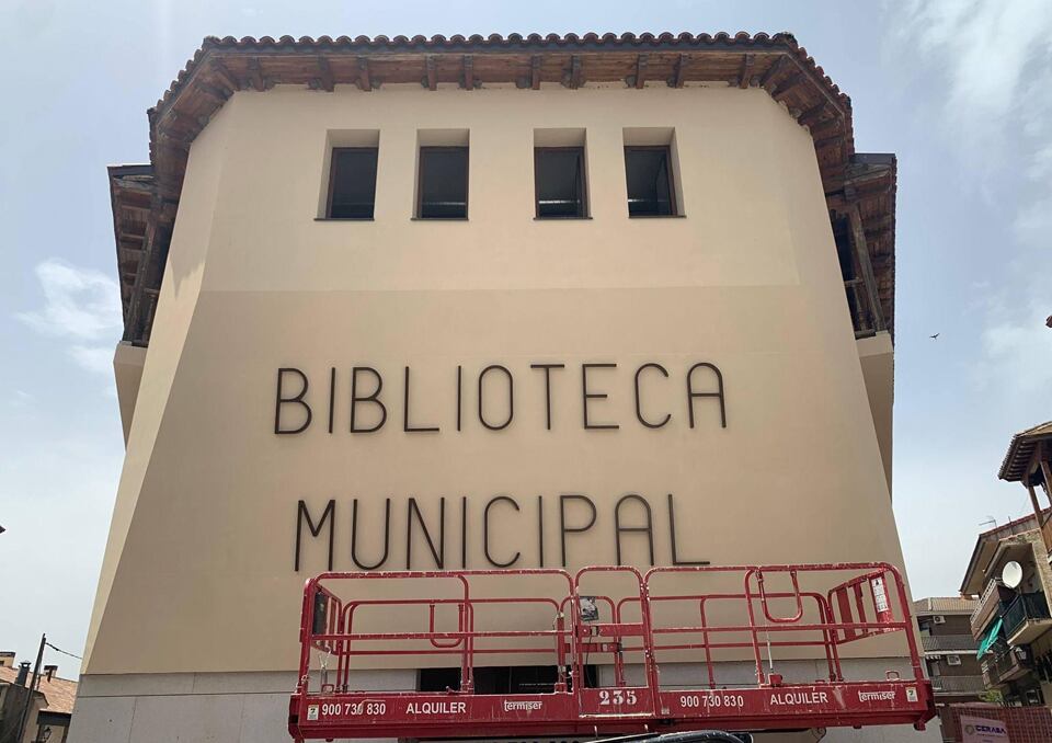 Obras en la nueva Biblioteca Municipal de Manzanares El Real