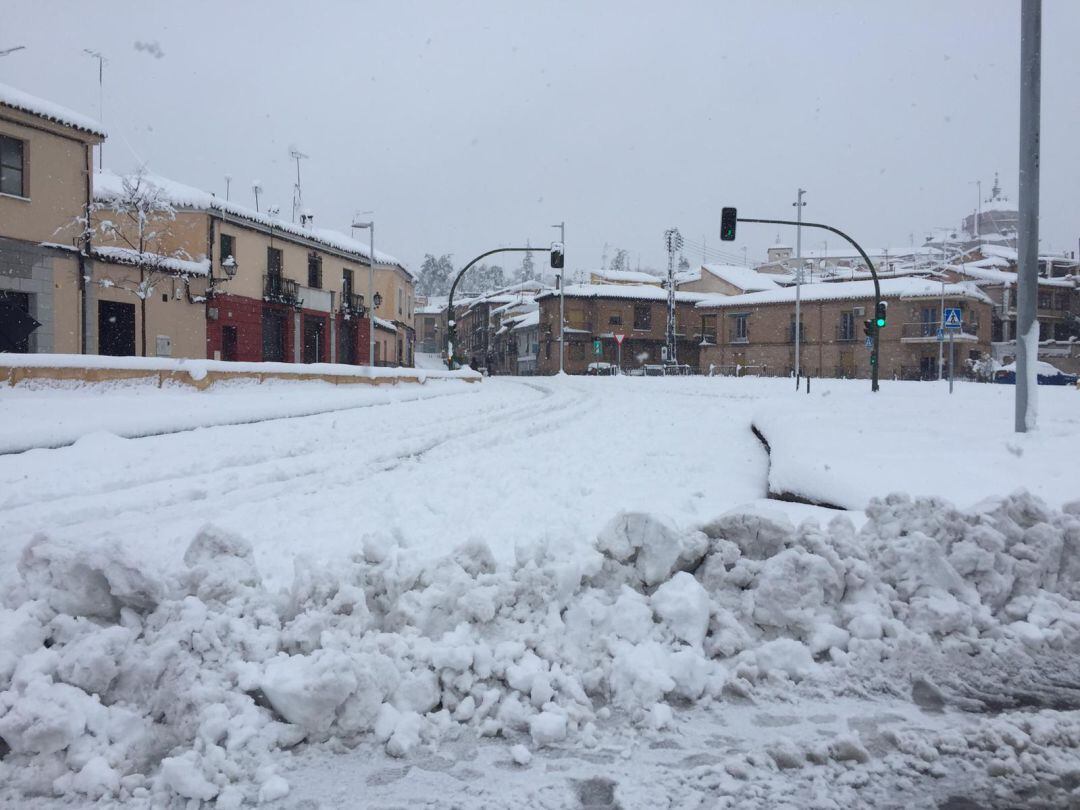 Imagen de la nevada caída en Toledo