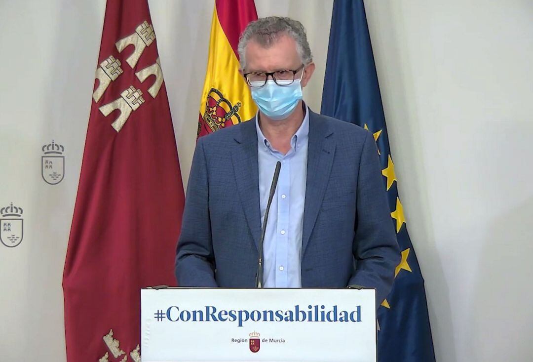 Intervención del consejero de Salud, Juan José Pedreño, en la rueda de prensa posterior al Consejo de Gobierno