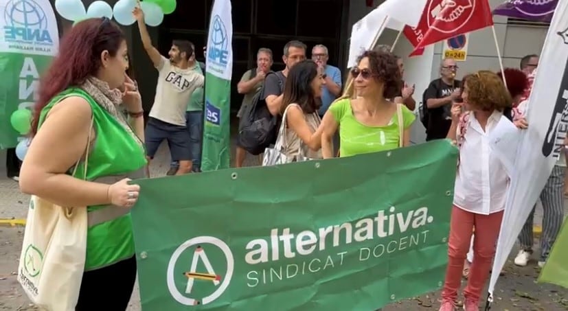 Imagen de archivo de una protesta del profesorado en Ibiza