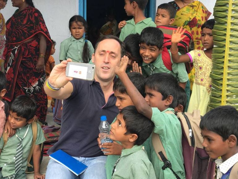 Juan Luis Muñoz Escassi, durante un viaje reciente a la India