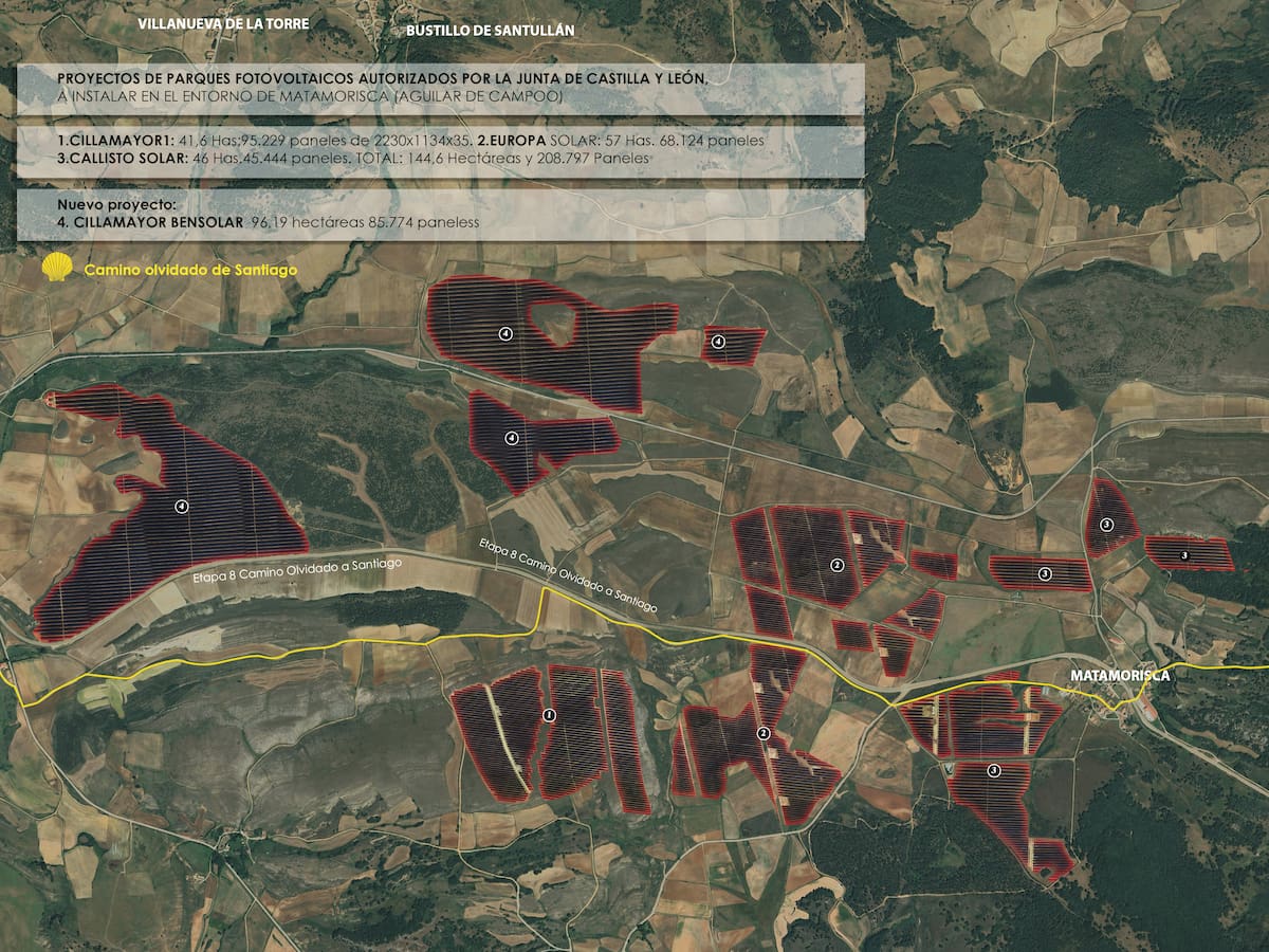 La Mesa Eólica insta a alegar contra la nueva planta solar 'Cillamayor Bensolar' en el norte de Palencia