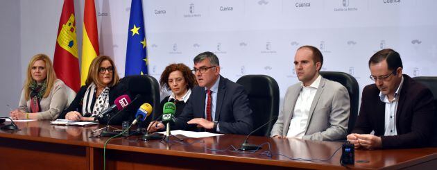 Acto de presentación de las jornadas con la Junta de Comunidades de Castilla-La Mancha como patrocinador.