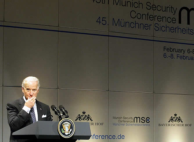 El nuevo vicepresidente de Estados Unidos, Joe Biden, ha asegurado en la Conferencia de Seguridad de Munich que la política exterior de Estados Unidos tomará un tono diplomático y abandonará el de la confrontación