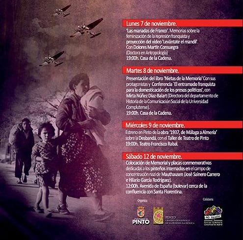 Cartel de las VI Jornadas de Memoria Histórica de Pinto.