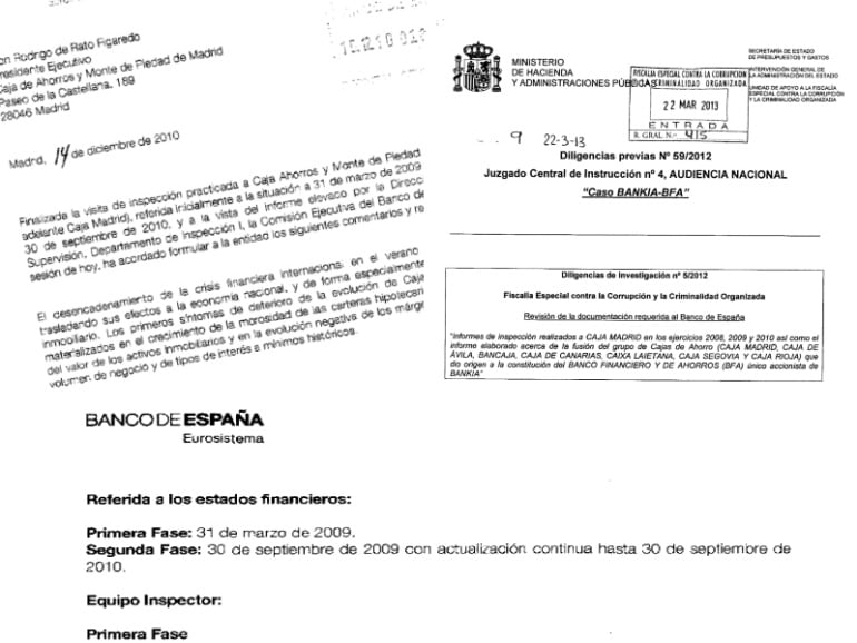 Las advertencias del Banco de España que no impidieron el derrumbe de Bankia.