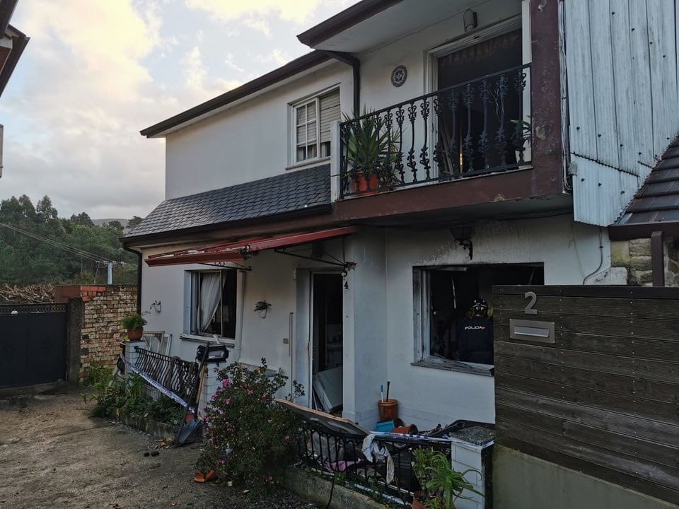 Estado en el que quedó la vivienda de la fallecida después de la explosión.