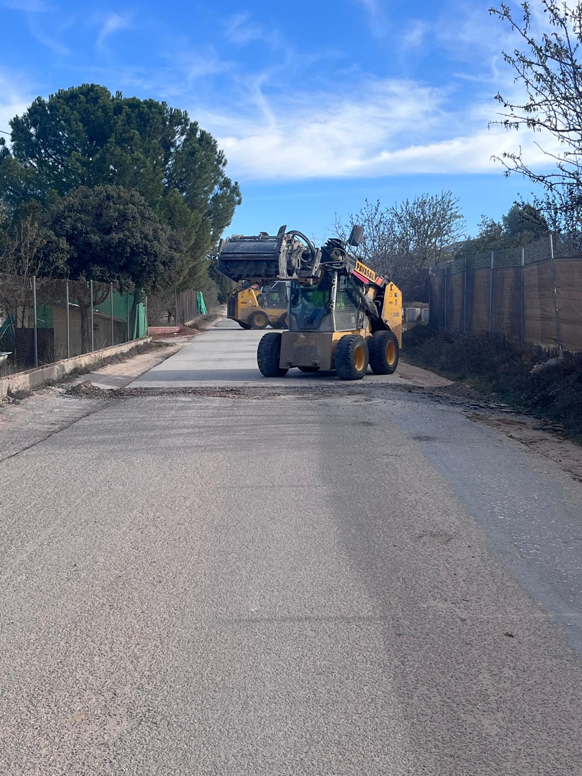 Trabajos en el Camino de Xátiva