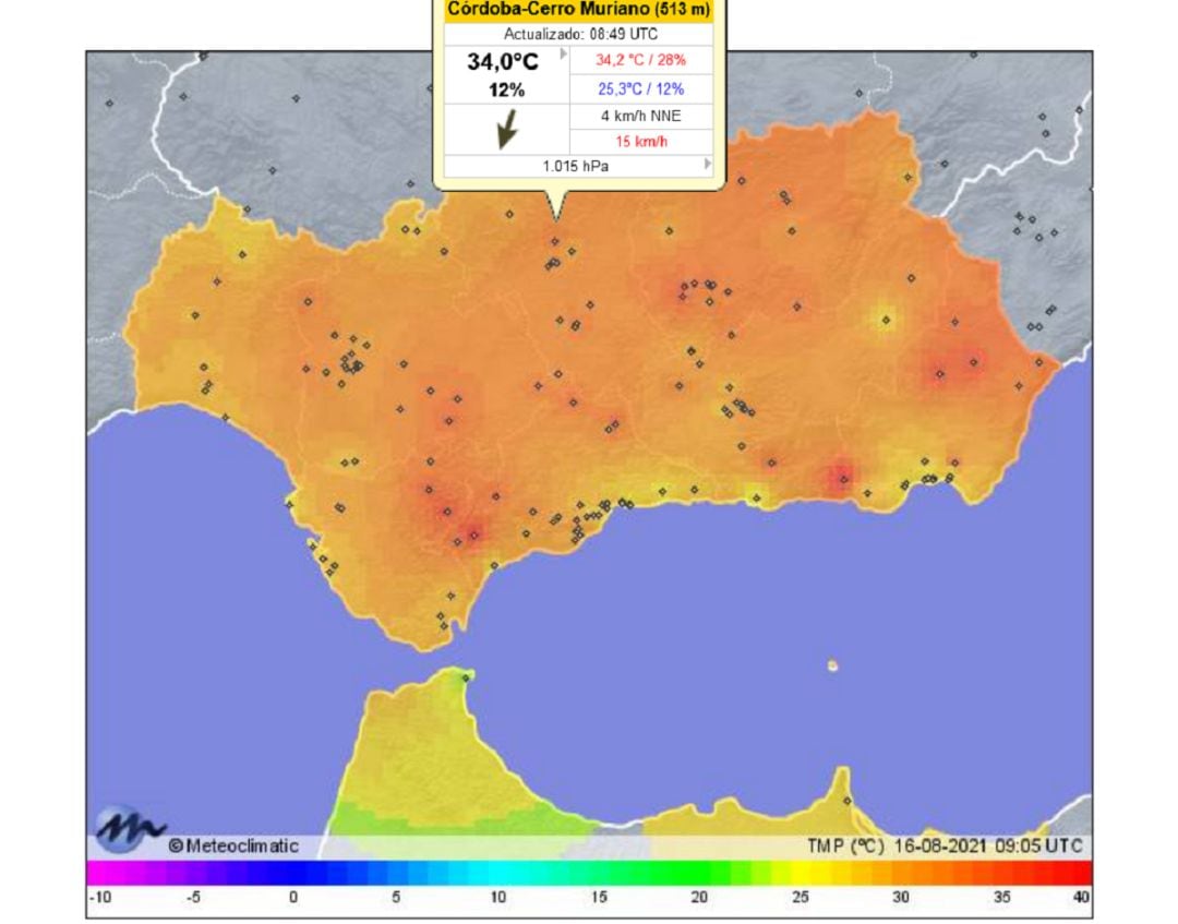 Imagen de la web Meteoclimatic