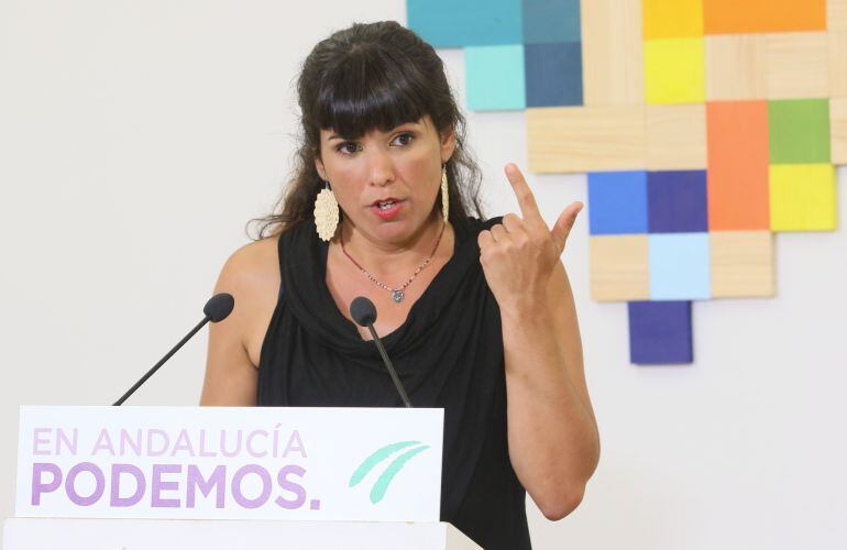 La coordinadora de Podemos Andalucía, Teresa Rodríguez.