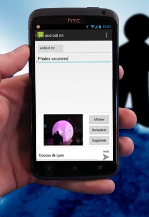 Una muestra de un MMS en Android.