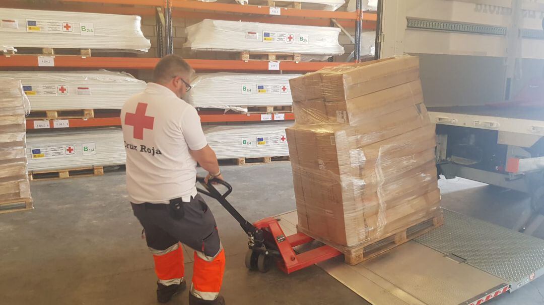 Material que Cruz Roja ha enviado a Murcia.