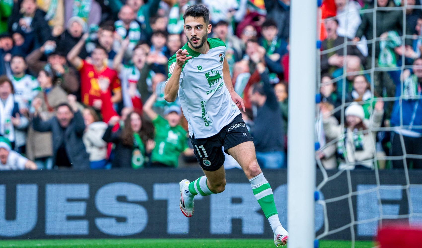 Andrés Martín, marcándole gol al Celta en Copa.