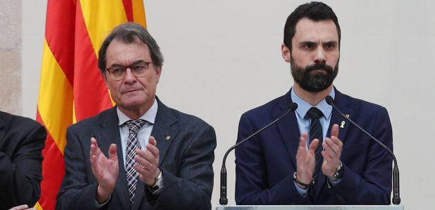 Artur Mas y Roger Torrent hace dos días