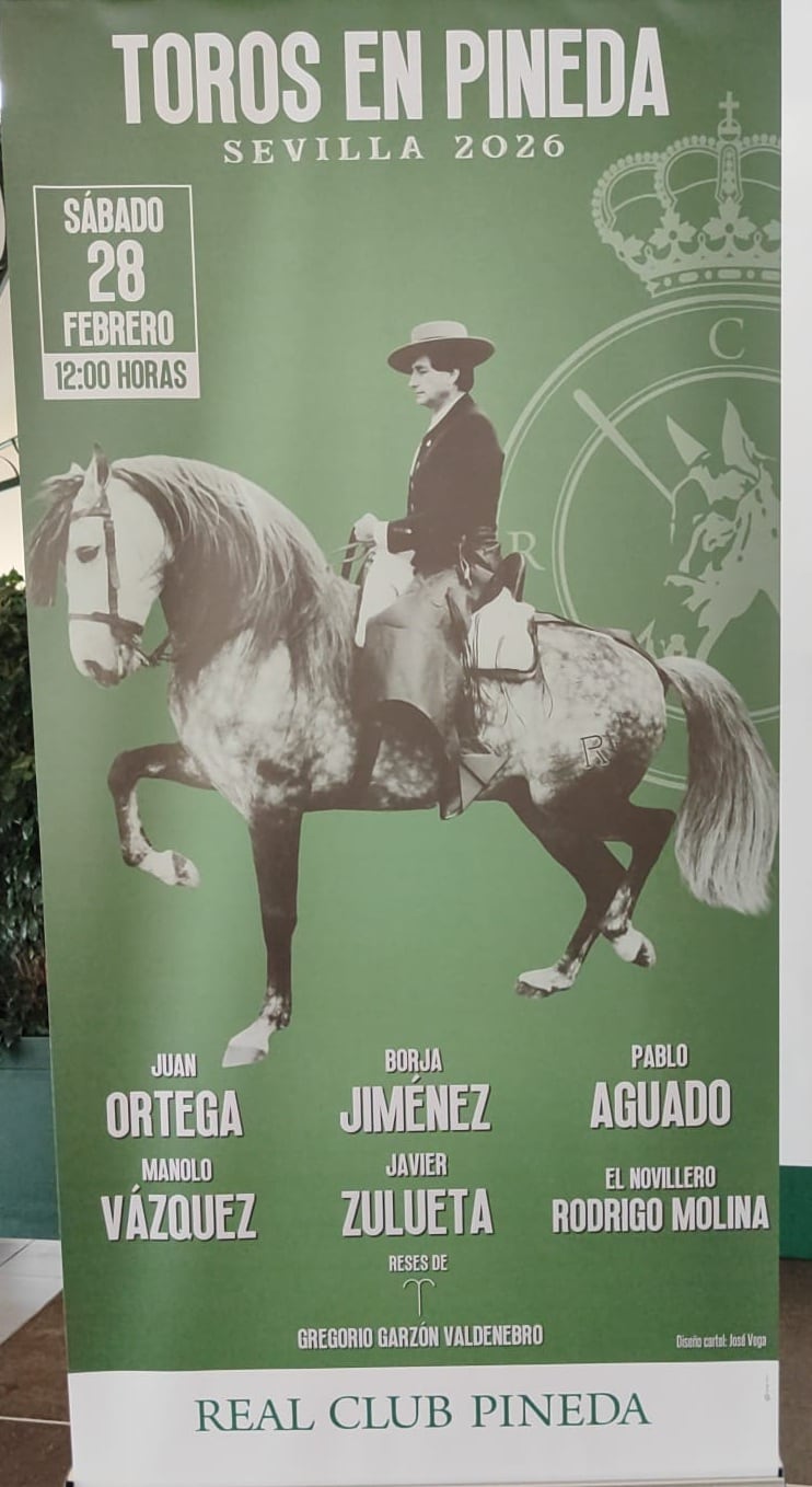 Cartel del segundo festival taurino del Real Club Pineda