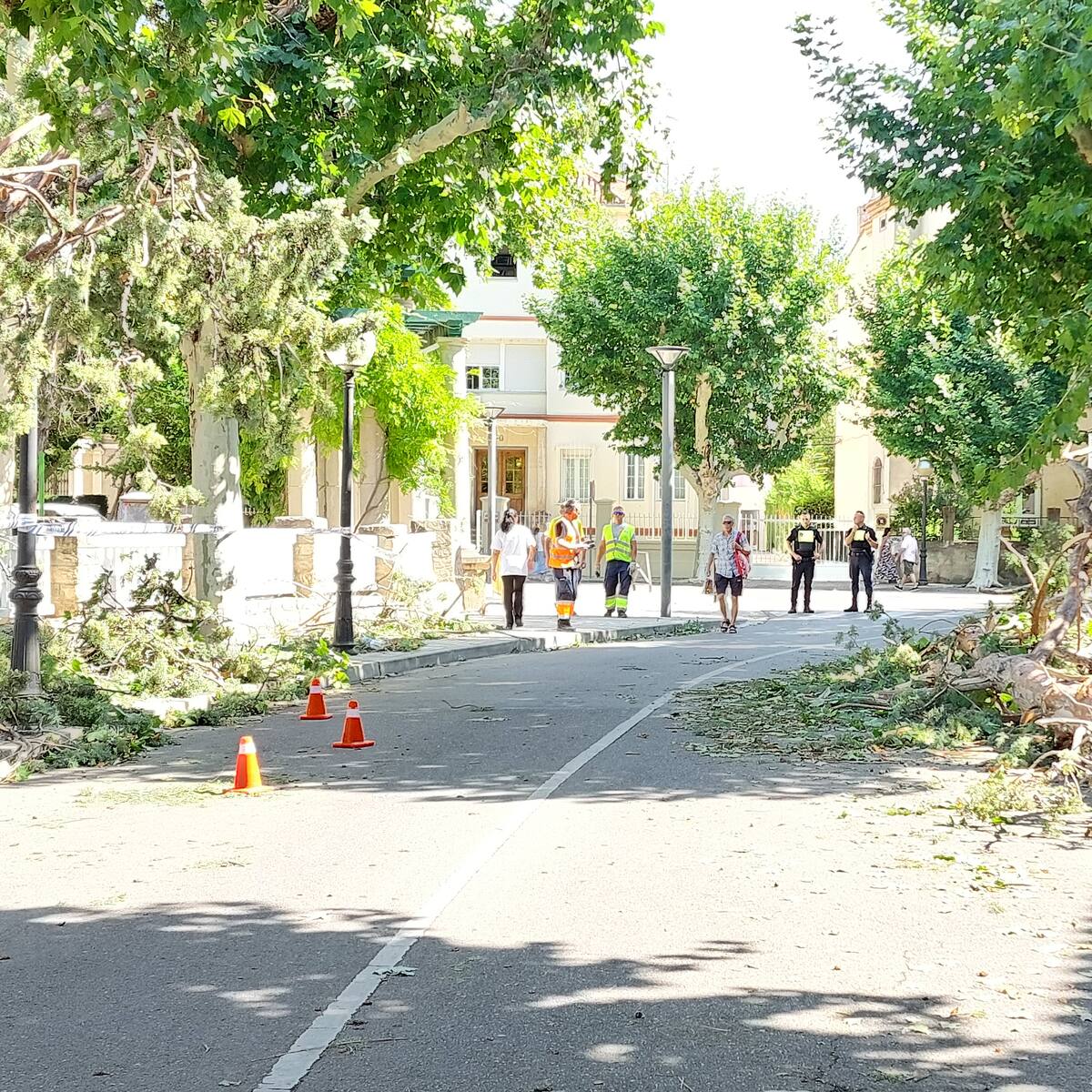 Se cierran todos los parques de Huesca hasta que se evalúen los daños por la tormenta del jueves