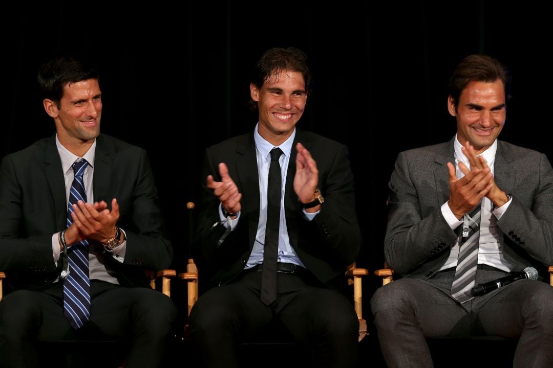 Novak Djokovic, Rafa Nadal y Roger Federer, el &#039;Big Three&#039; del tenis.