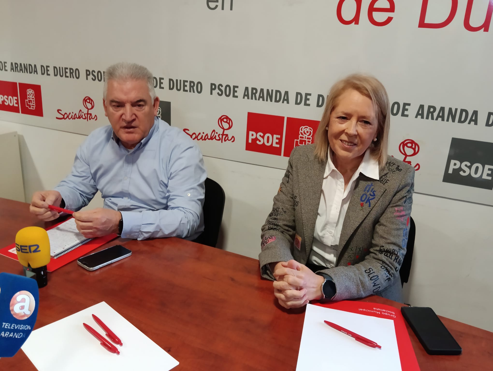 Ildefonso Sanz y Amparo Simón, concejales del Ayuntamiento de Aranda