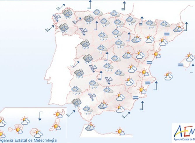 Predicción del tiempo para el martes 22 de octubre