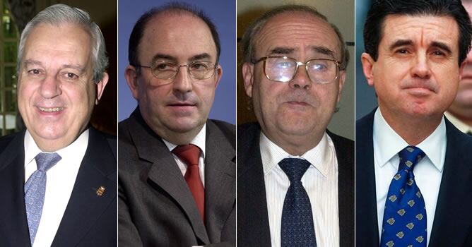 Los políticos del PP que han admitido haber recibido los pagos que figuran en los &#039;papeles de Bárcenas&#039;, Jaime Ignacio del Burgo, Santiago Abascal, Calixto Ayesa y Jaume Matas.