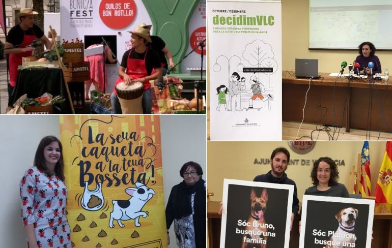 Algunas de las campañas realizadas por el Ayuntamiento de Valencia