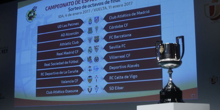 Todos los enfrentamientos de octavos de final de la Copa del Rey.