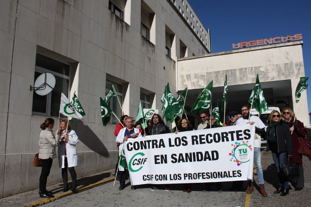 Sindicalistas del CSIF en una manifestación.