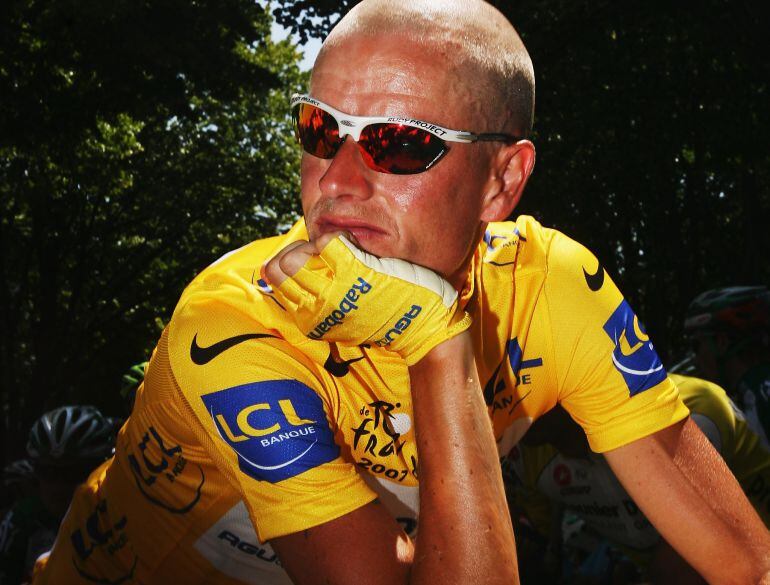 Michael Rasmussen, en el Tour de 2007.