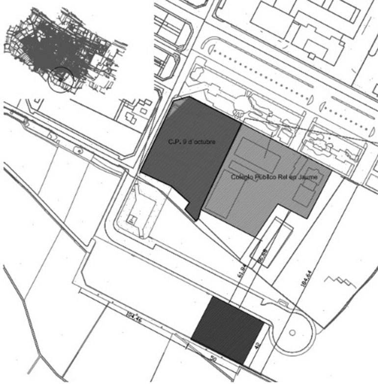 Plano de la superficie de la zona