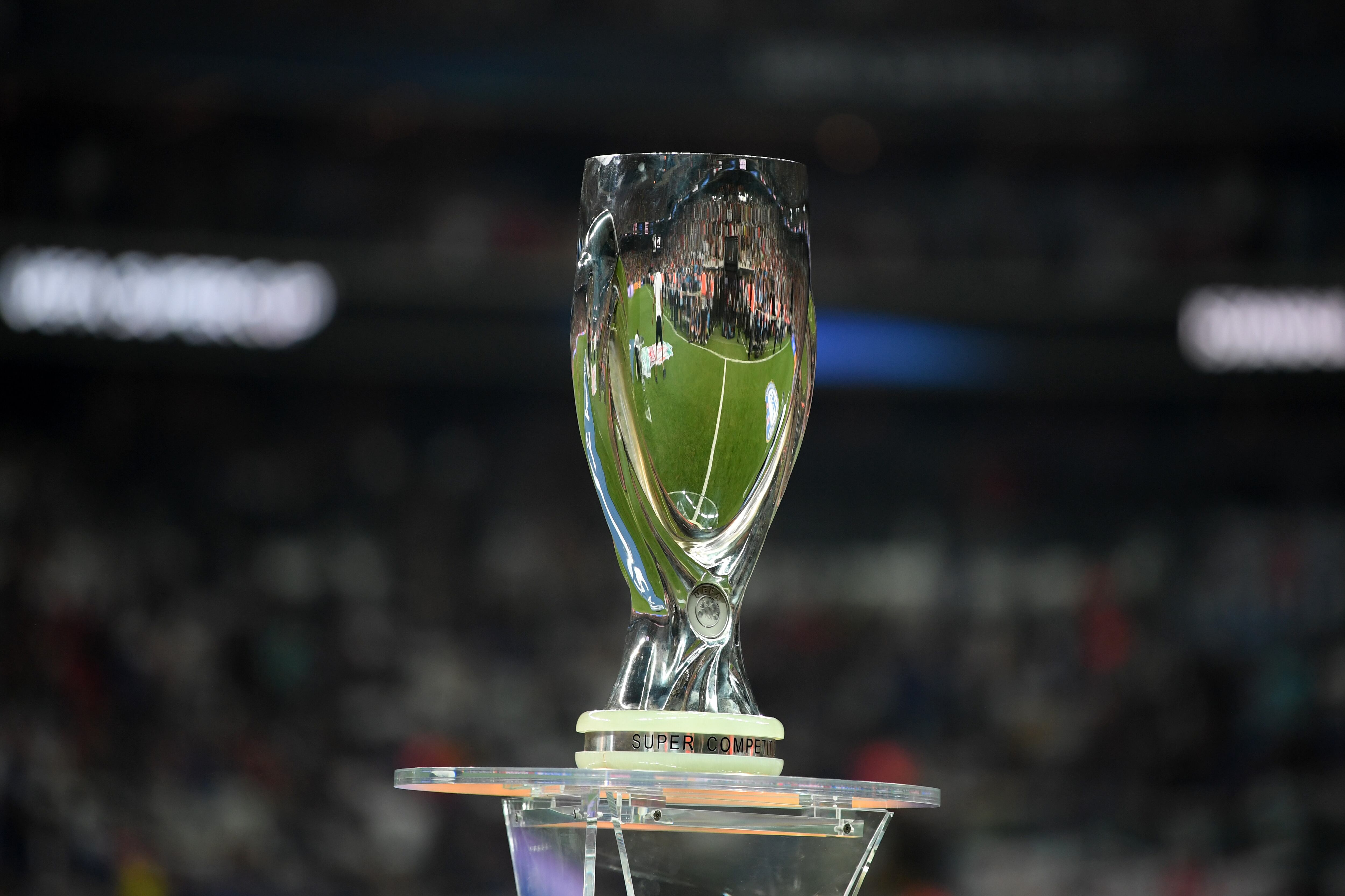 La Supercopa de Europa en el partido que disputaron Liverpool y Chelsea, en 2019.